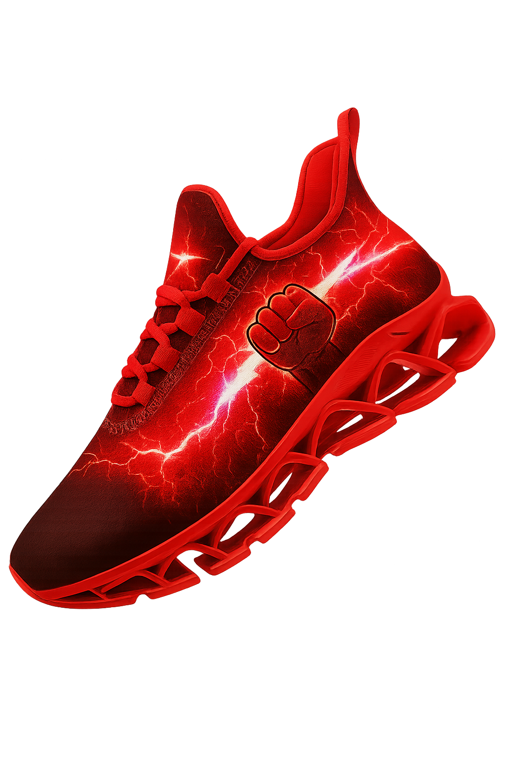 Парящий красный кроссовок